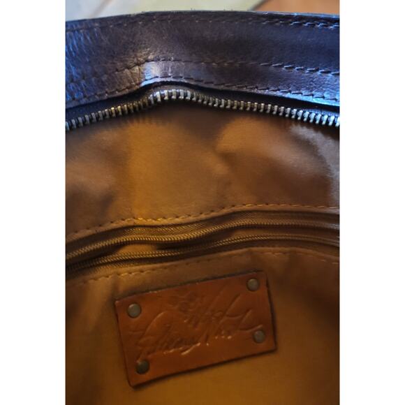 Patricia Nash Large English Garden Map Poppy Leather Tote Shoulder Bag Purse - Picture 14 of 16